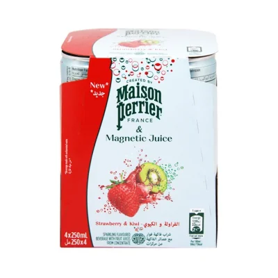 MAISON PERRIER & Magnetic Juice 4 x 250ml - Strawberry & Kiwi