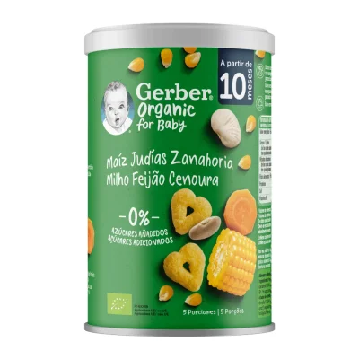 Gerber Organic Plant-Hearts Corn Bean Carrot 5x35g
