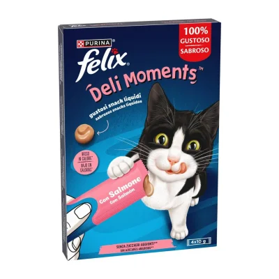 Felix Deli Moments Salmon Cat Snack 4x10g