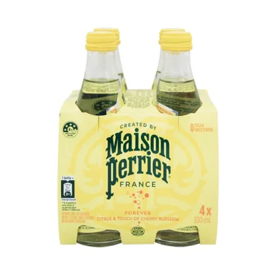 MAISON PERRIER sparkling water 4 x 330ml - Forever Citrus & a touch of Cherry Blossom