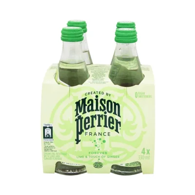 MAISON PERRIER sparkling water 4 x 330ml - Forever Lime & a touch of Ginger