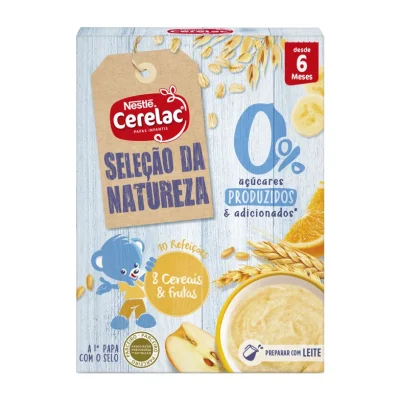 Nestlé Cerelac Seleção da Natureza 0% Sugar Multi-Cereal Fruit 9x160g
