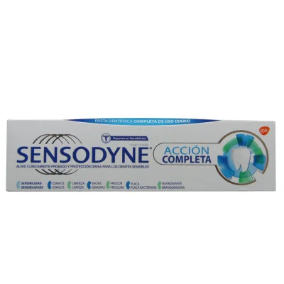 Sensodyne toothpaste 75 ml. Complete action.