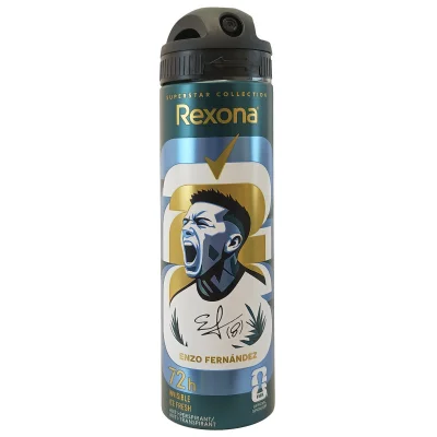 Rexona deodorant spray 150 ml. Men edición especial Enzo Fernandéz 72 h.