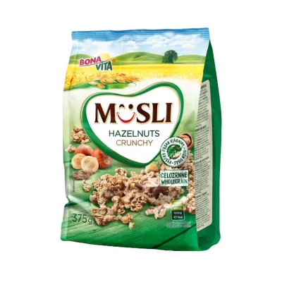 BONAVITA muesli hazelnuts crunchy 375g