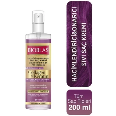 Bioblas Collagen + Keratin Liquid Hair Cream 200ml