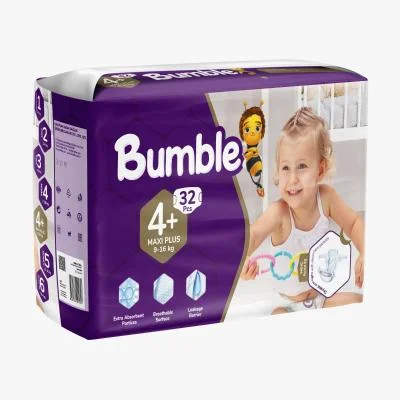Bumble Diapers Twin Pack No 4+ (9-16) 32 Pcs X5