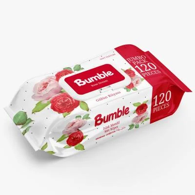 Bumble Wet Wipes 120 Pcs (Rose) X12