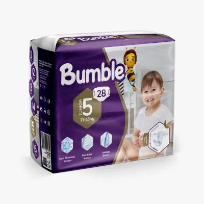 Bumble Diapers Twin Pack No 5 (11-25) 28 Pcs X5