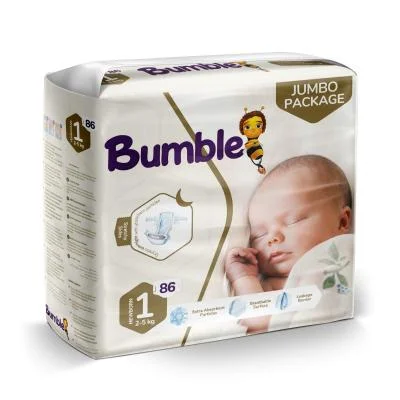Bumble Diapers Jumbo Package No 1 (2-5) 86 Pcs X4