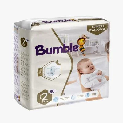 Bumble Diapers Jumbo Package No 2 (3-6) 80 Pcs X4