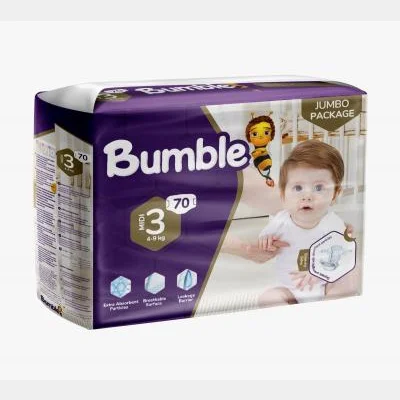 Bumble Diapers Jumbo Package No 3 (4-9) 70 Pcs X4