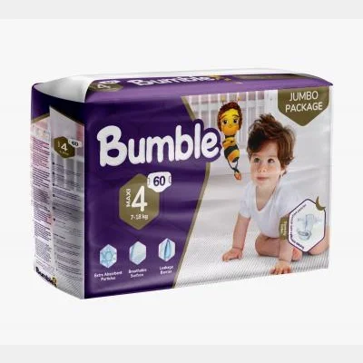 Bumble Diaper Jumbo Package No 4 (7*18) 60 Pcs X4