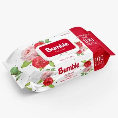 Bumble Wet Wipes 100 Pcs (Rose) X12