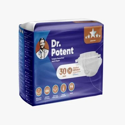 Dr.Potent Adult Diaper (Medium) 30 Pcs X4