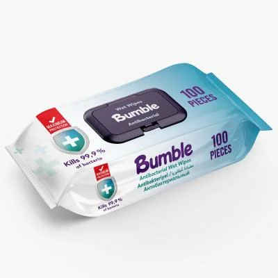 Bumble Wet Wipes 100 Pcs (Antibacterial) X12