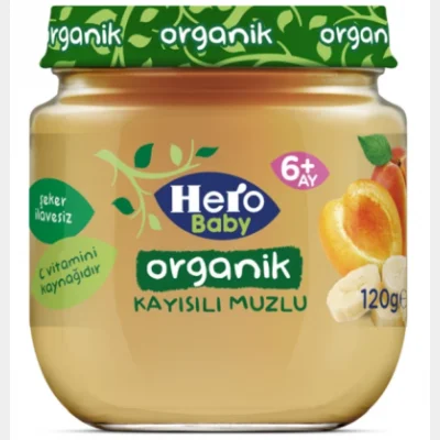 Ülker Hero Baby Organic Apricot Banana Baby Food 120 gr