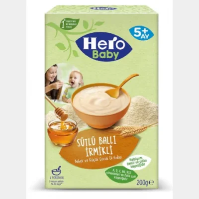 Ülker Hero Baby Milk, Honey, Semolina Baby Food 200 gr