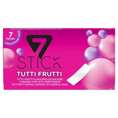 7 Stick Tutti Frutti Gum 14.5g