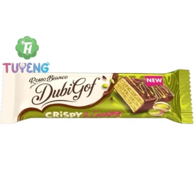 Dubigof Rosso Bianco Covered Wafer Pistachio 36g