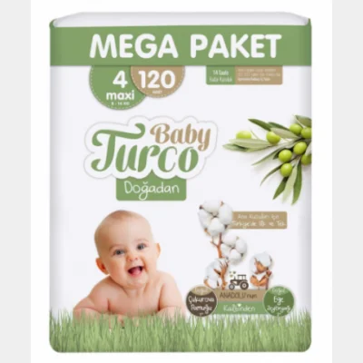 Baby Turco Diapers Dogadan Mega Pack No 4 120 pcs