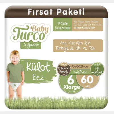 Baby Turco Panty Diaper Doğadan Advantage Package No 6 60 pcs