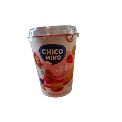 Chico Miko Mini Biscuits Strawberry Cream Cup 125g