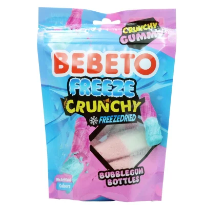 Bebeto Freeze Crunchy Bubblegum Bottles 35g