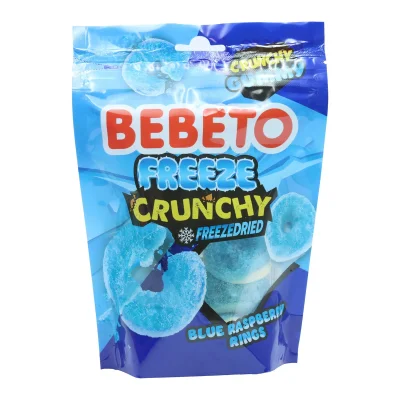 Bebeto Freeze Crunchy Blue Raspberry Rings 35g