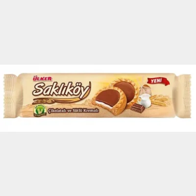 Ülker Saklıköy Chocolate Milk Cream Biscuits 100 gr