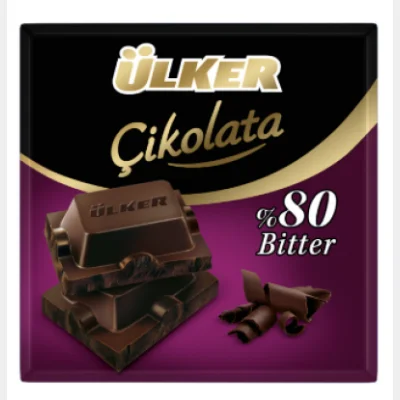 Ülker Bitter 80% Cocoa Square Chocolate 60 gr