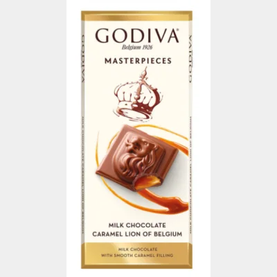 Godiva Chocolate Milk Caramel Tablet Lion  86 gr