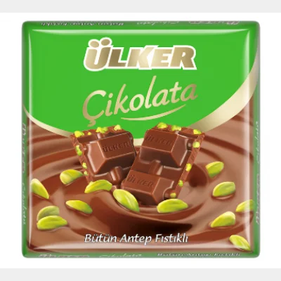 Ülker Square Chocolate with Pistachio 65 gr