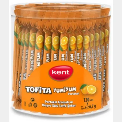 Yumiyum Candy Stick in Jar Orange  6.7 gr