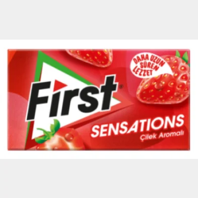 First Chewing Gum Sensations Strawberry 27 gr