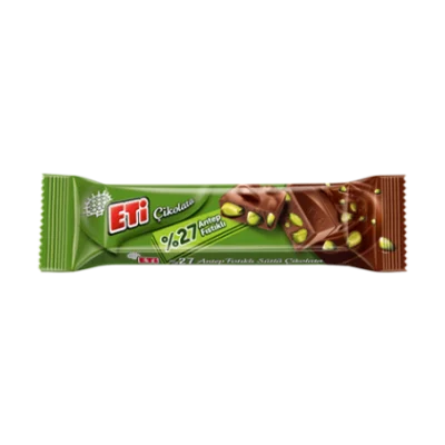 ETİ Milk Chocolate with 27% Pistachio 30gr