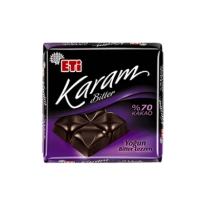 ETİ Karam Bitter Chocolate with 70% Cocoa 80 gr