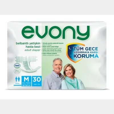 Evony Adult Diapers Medium  30 pc
