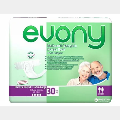 Evony Adult Diapers X Large  30 pc