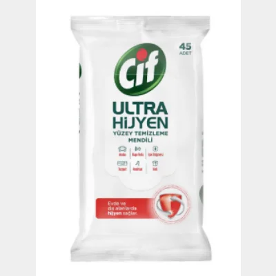Cif Ultra Hygiene Surface Cleaning Wipes 45 pcs