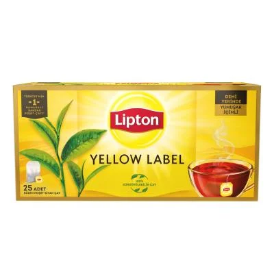 Lipton Yellow Label Glass Bag Tea  25 pc
