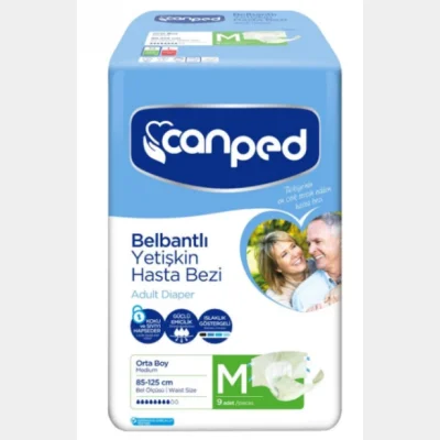 Canped Adult Diaper with Belt Size M  9 pcs