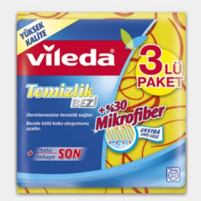 Vileda 30% Microfiber Cleaning Cloth 3 pc