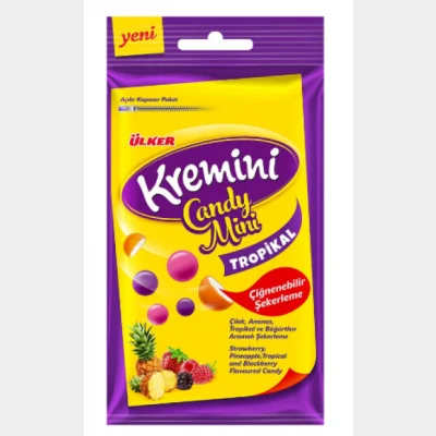 Ülker Kremini Candy Mini Tropical Mixed Fruit Flavored 30 gr