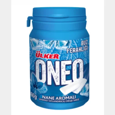 Ülker Oneo Mint Bottle Dragee Gum 60 gr
