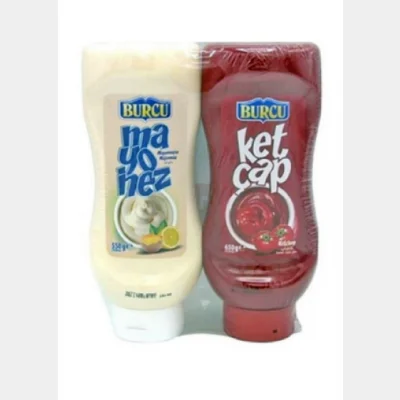 Burcu Bitirim 2 Pieces Hot Ketchup 650 Gr + Mayonnaise 550 Gr