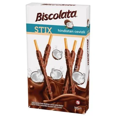 Şölen Biscolata Stix Milk Chocolate Coated Stick Biscuit Coconout  36 gr