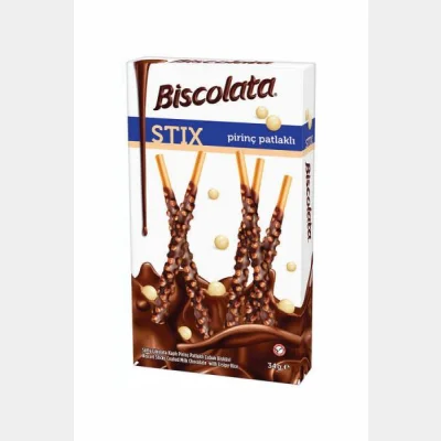 Şölen Biscolata Stix Milk Chocolate Coated Rice Crispy Stick Biscuit 34 gr