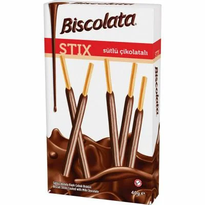 Şölen Biscolata Stix Milk Chocolate Coated Stick Biscuit  40 gr