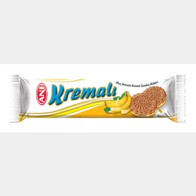 Anı Cream Sandwich Biscuits With Banana Flavor 50 Gr